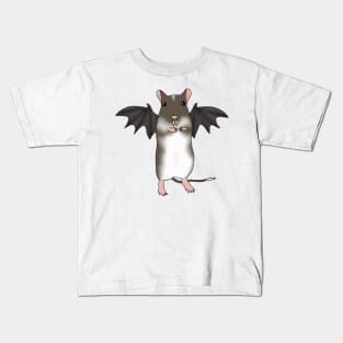 Cute vampire bat gerbil costume Kids T-Shirt